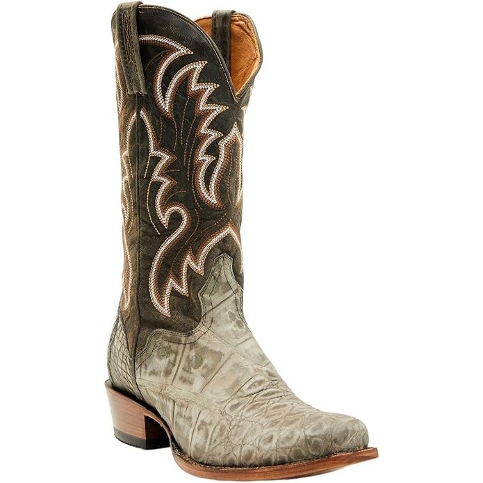 Men's Exotic Alligator Western Boot Square Toe