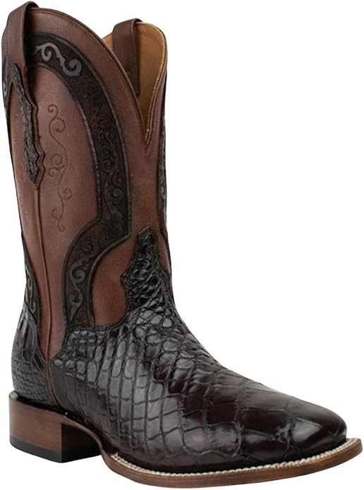 Men's Handmade Vanquished Calf Western Boot Square Toe