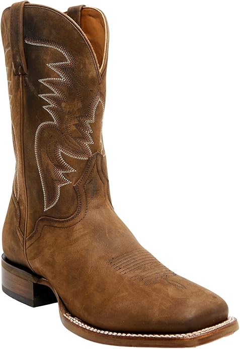 Men's Handmade Leather Ostrich Leg Western Boot Round Toe